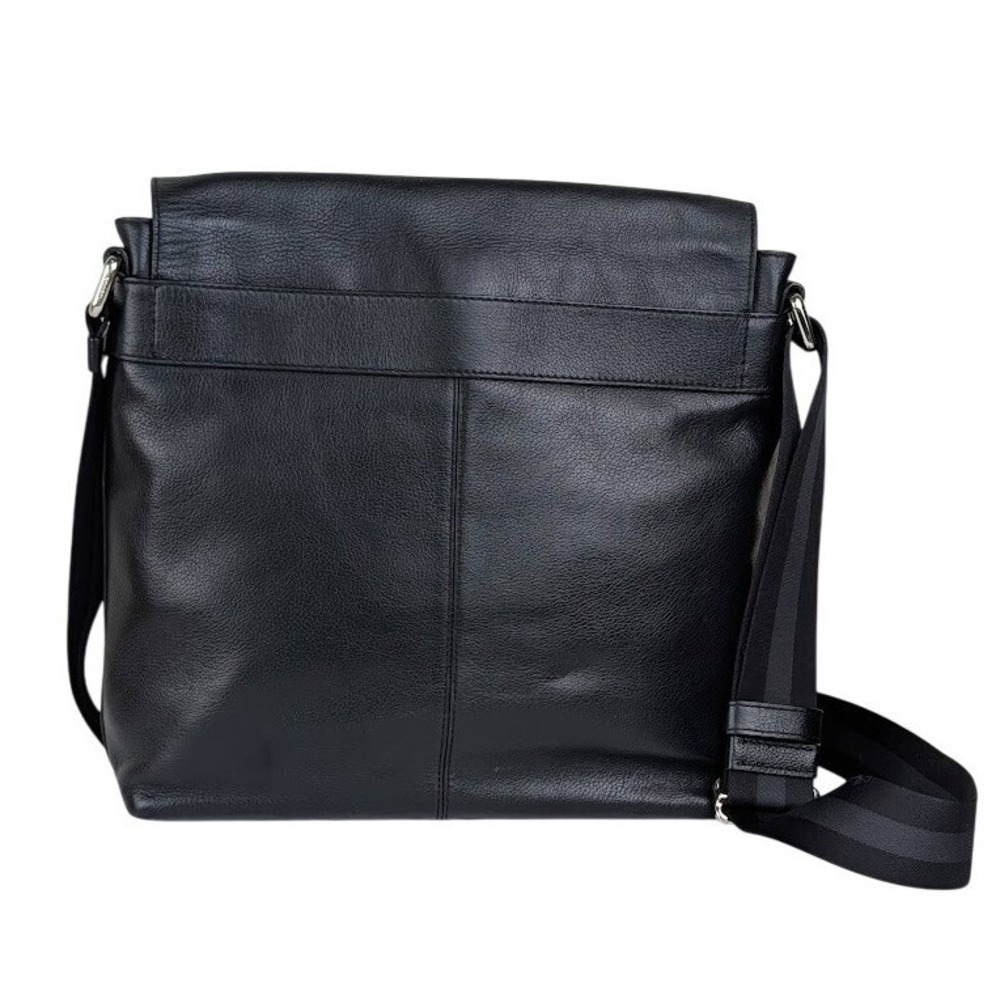 Coach Charles Small Messenger Bag Black Pebbled Leather Crossbody F72362 Mens - Picture 3 of 4